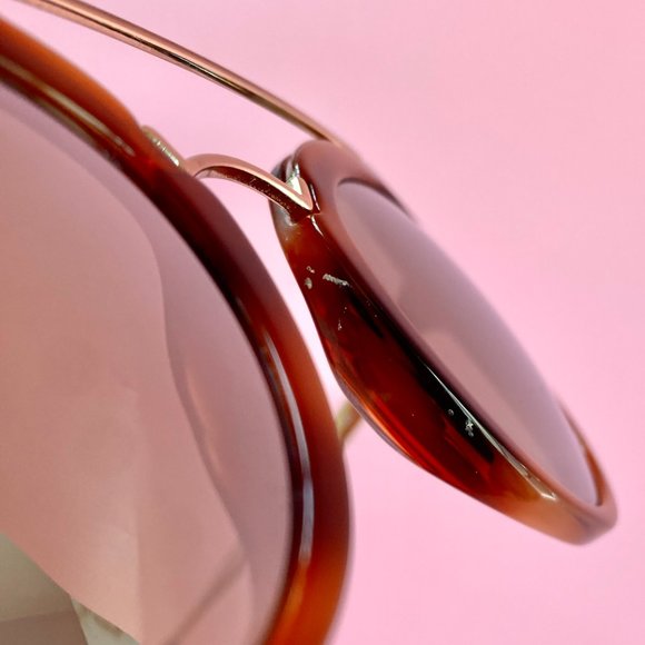 PRADA — Tortoise Shell Gold-mirrored Sunglasses - Picture 6 of 6